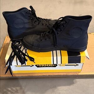 Mitchell & Ness Black Canvas High-Tops